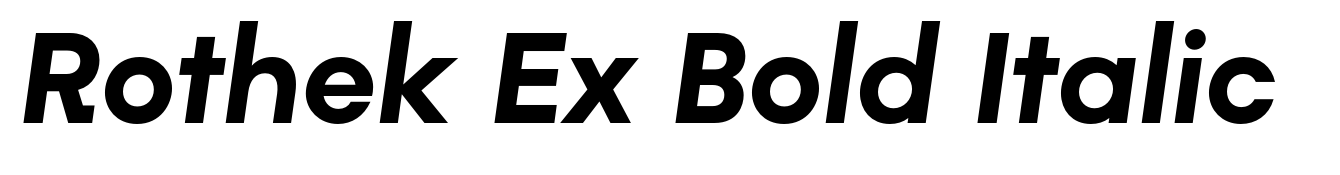 Rothek Ex Bold Italic